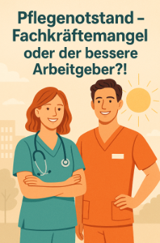 Zeicnung: Drei Köpfe untereinander: Oben älterer Herr, Mitte: mittelalte Frau, unten jüngerer Mann. Alle schauen unzufrieden aus. 