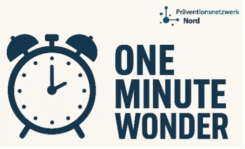 Ein Wecker und daneben der Text: ONE MINUTE WONDER